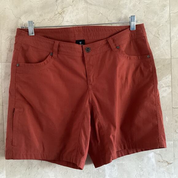 KÜHL Women Splash Shorts 7” Size 14 Orange Rust Stretch Gorpcore Hiking Outdoors - Picture 1 of 16